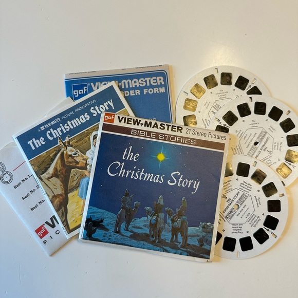 View-Master The Christmas Story Bible Story Vintage 3 Reel Set and Story Booklet - Picture 1 of 10